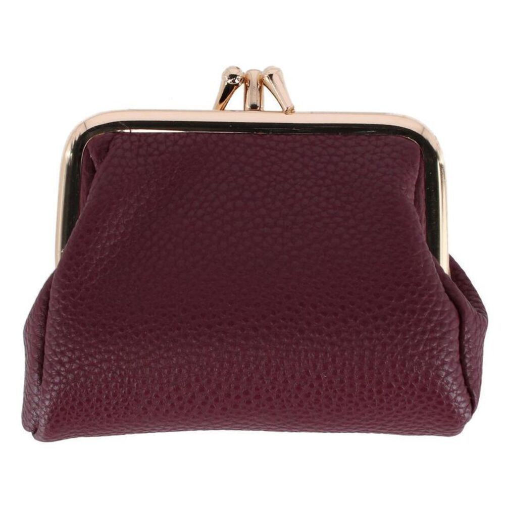 Julia Buxton Women's Premium Faux Leather Triple Frame Coin Purse Wallet